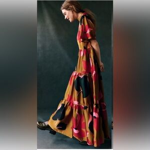 Anthropologie Maxi Dress Gianna Tiered Corey Lynn Calter